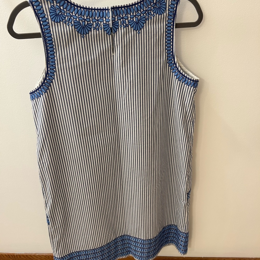 Striped Embroidered Cisco Swing Dress - Picture 2 of 3